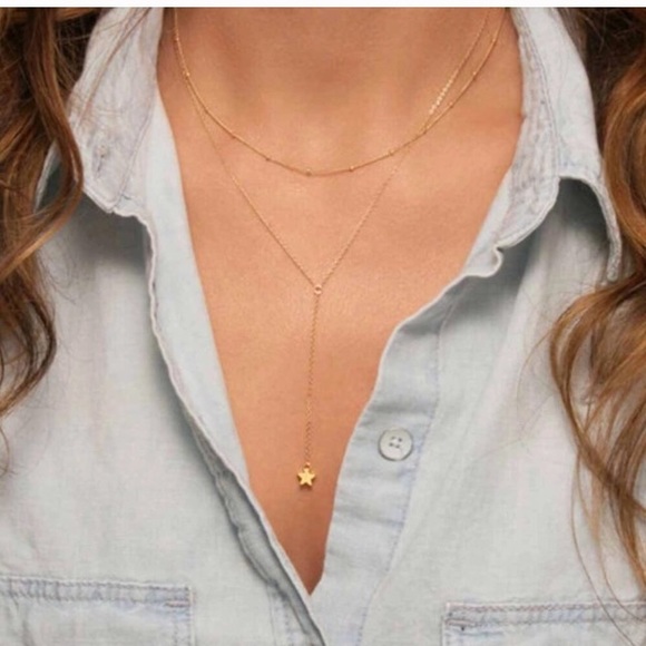 Last 1 New Dainty Star Double Layered Necklace - Picture 2 of 4